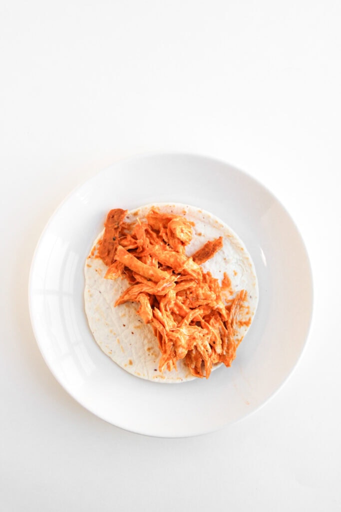 buffalo chicken tacos process photo