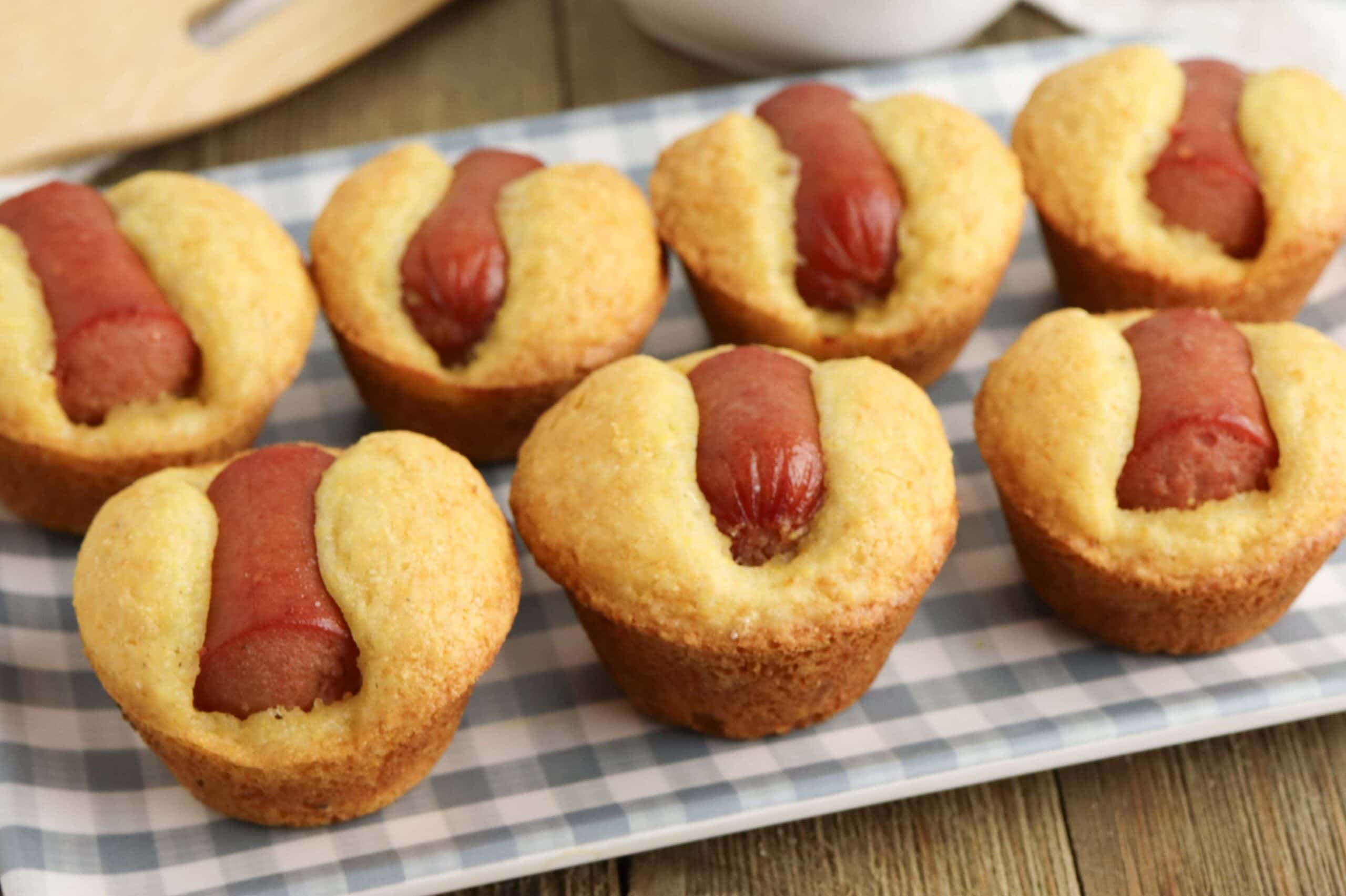 photo of the finished mini corndog muffins