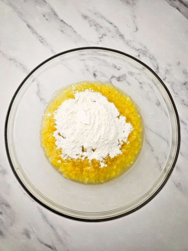 lemon fluff salad process photo