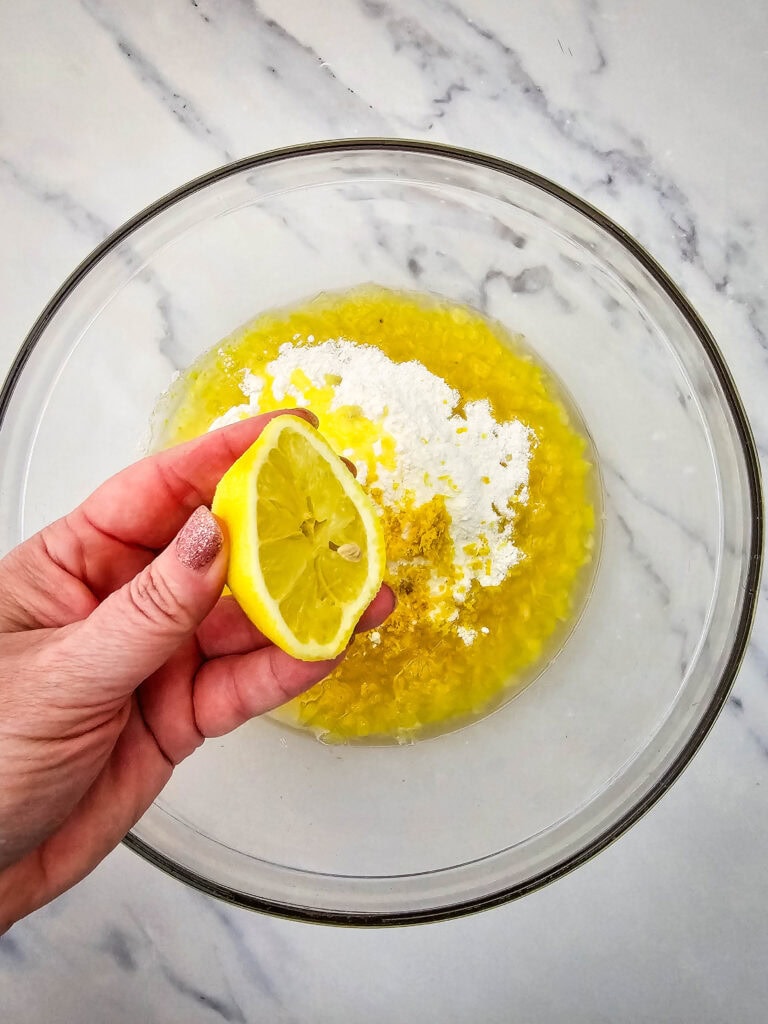lemon fluff salad process photo
