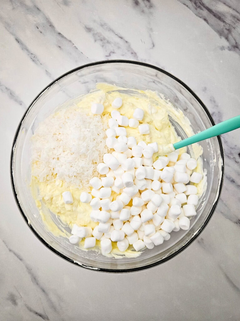 lemon fluff salad process photo