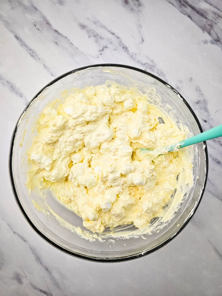 lemon fluff salad process photo