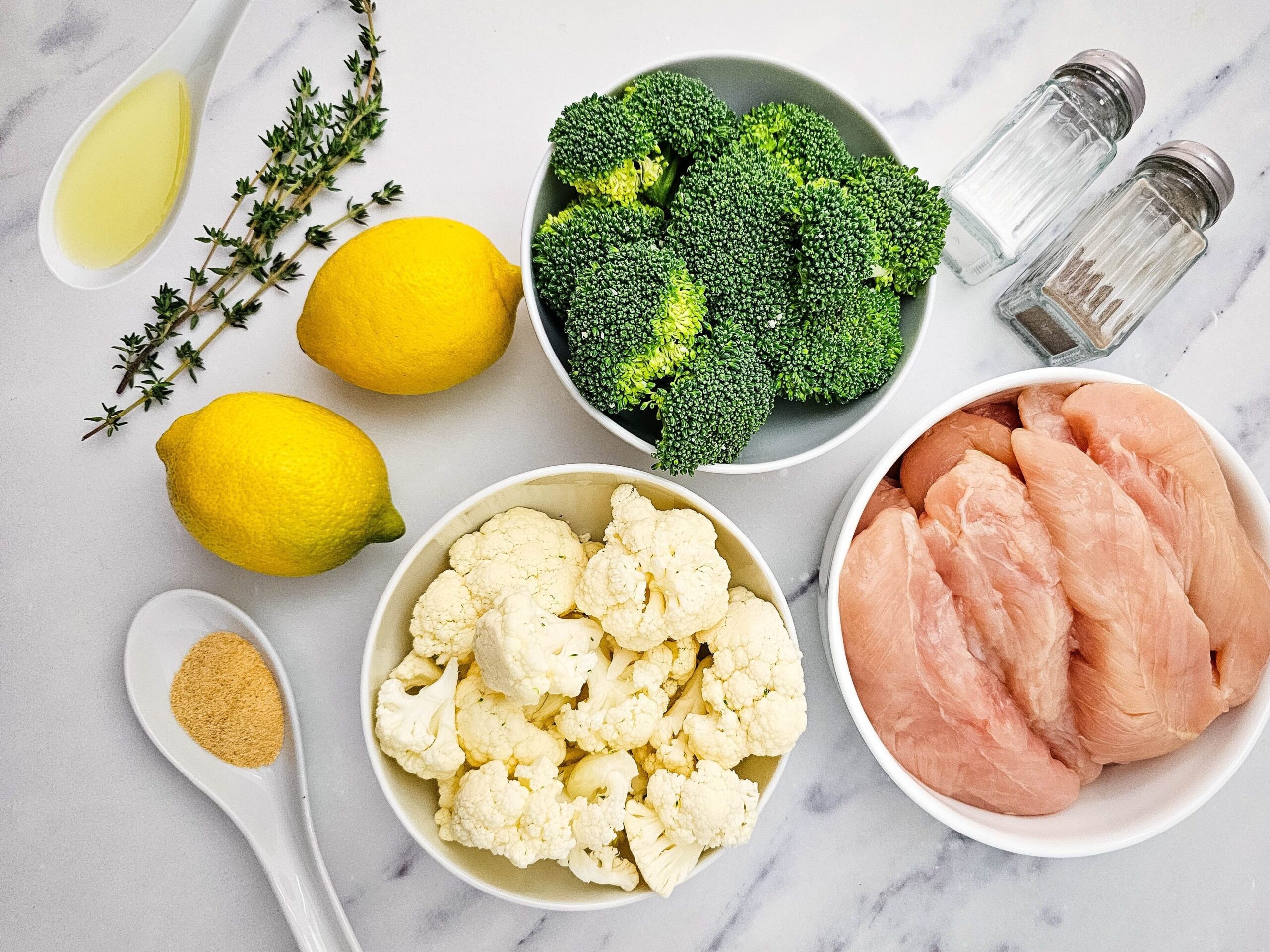 Sheet Pan Lemon Chicken and Veggies Process Ingredients
