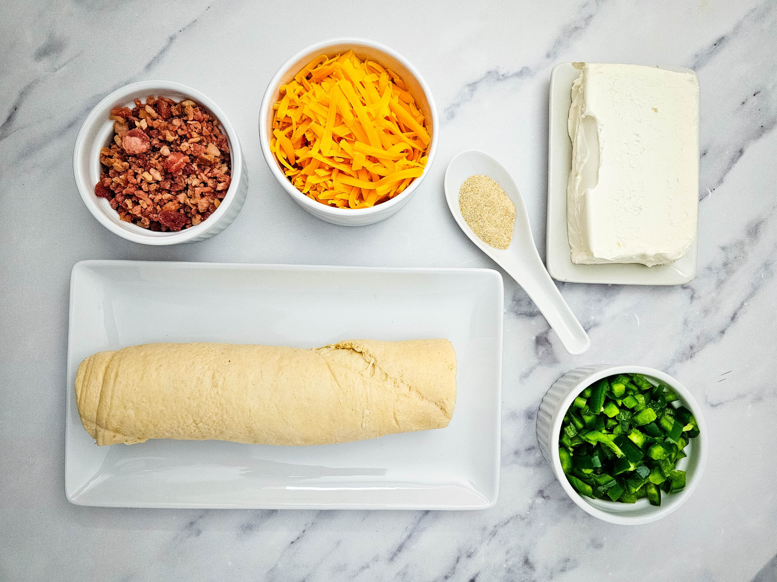 Jalapeno and Bacon Bites Process Ingredients