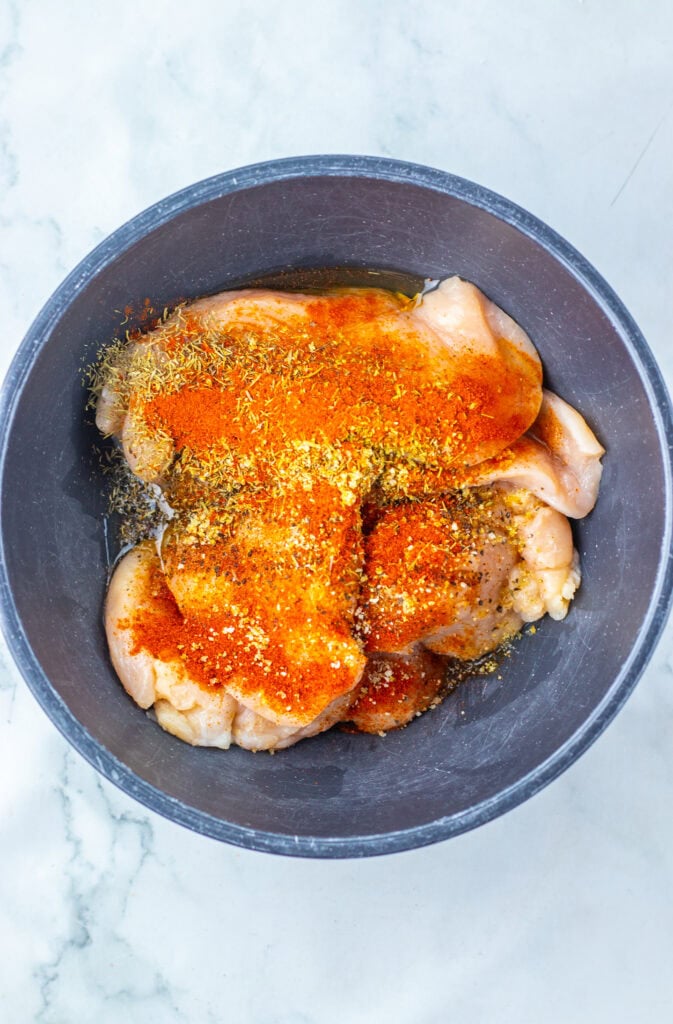 Saucy Garlic Herb Chicken Process Photo