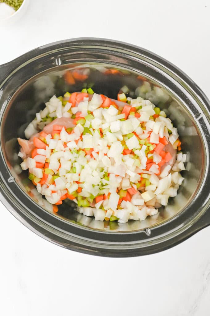 crockpot chicken gnocchi soup process photo