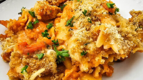 dump-and-bake chicken casserole featured image