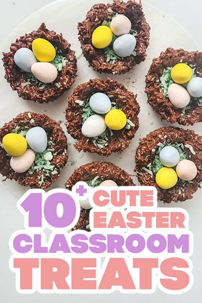 easter classroom treats - Chocolate Easter Egg Nests