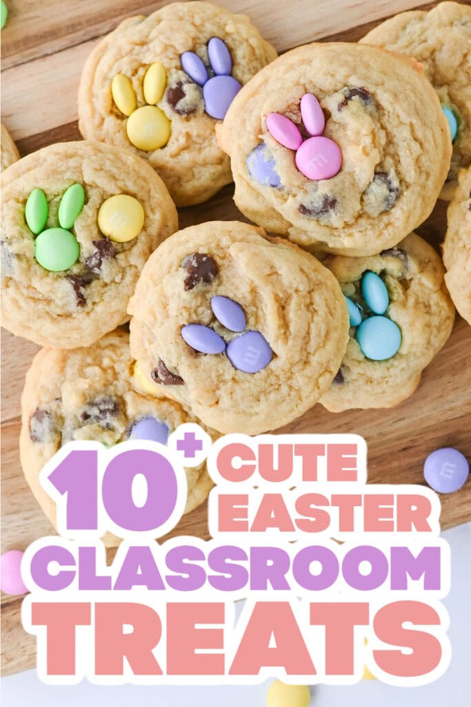easter classroom treats - Easter Bunny M&M Cookies