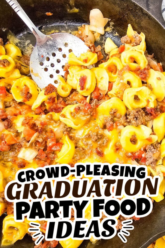 graduation party food - One-Pan Skillet Bacon Cheeseburger Tortellini