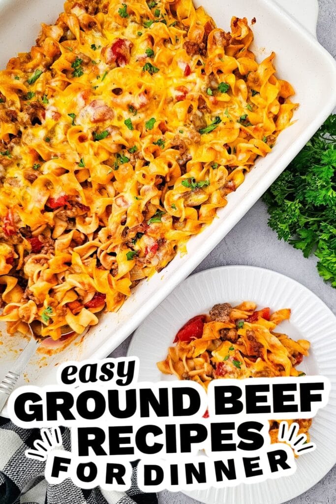 ground beef recipes -Beef Noodle Casserole