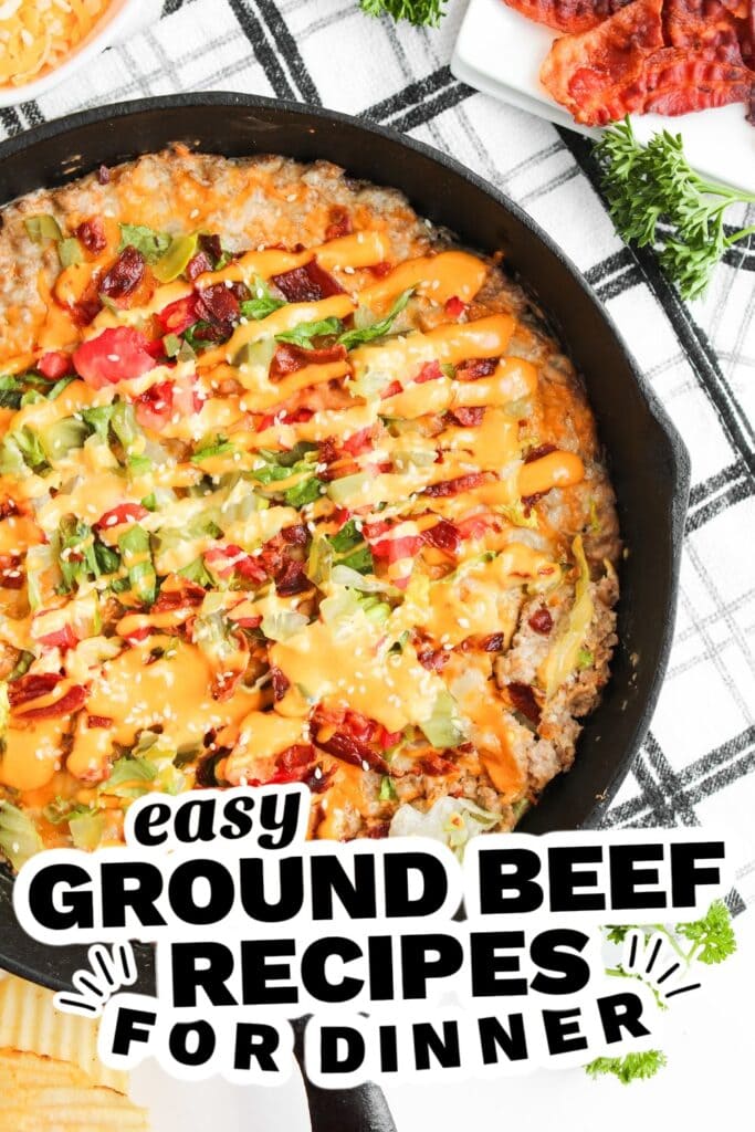 ground beef recipes - Cheeseburger dip