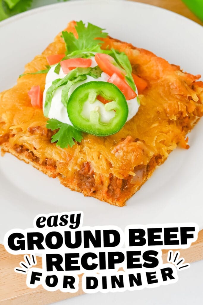 ground beef recipes - Ground Beef Crescent Roll Taco Bake