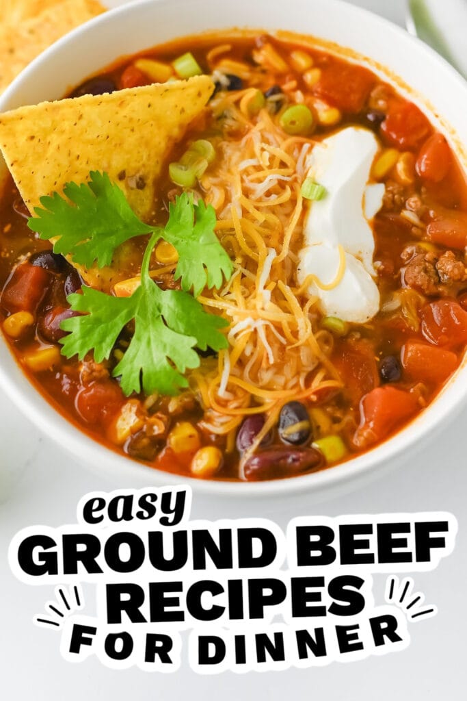 ground beef recipes - One-Pot Beef Taco Soup with Beans