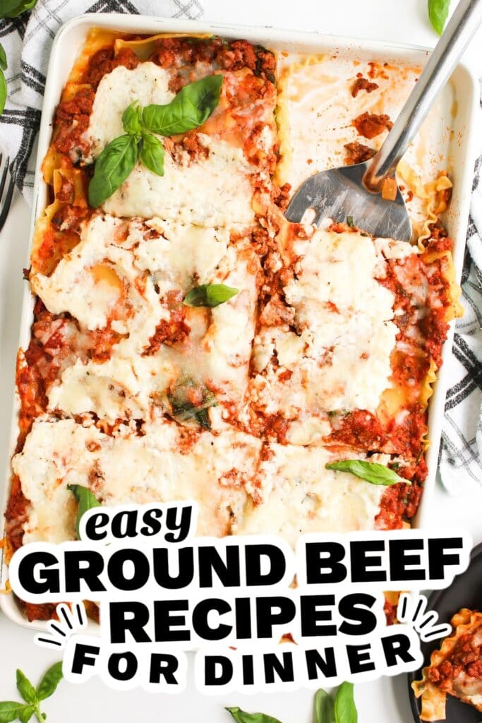 ground beef recipes - Sheet Pan lasagna
