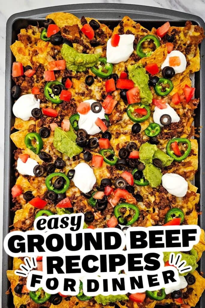 ground beef recipes - Sheet Pan ground beef nachos