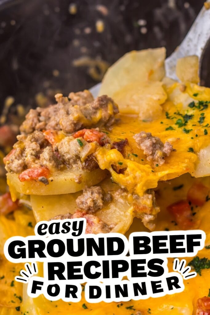 ground beef recipes - Slow Cooker Cheesy Taco Potato Casserole