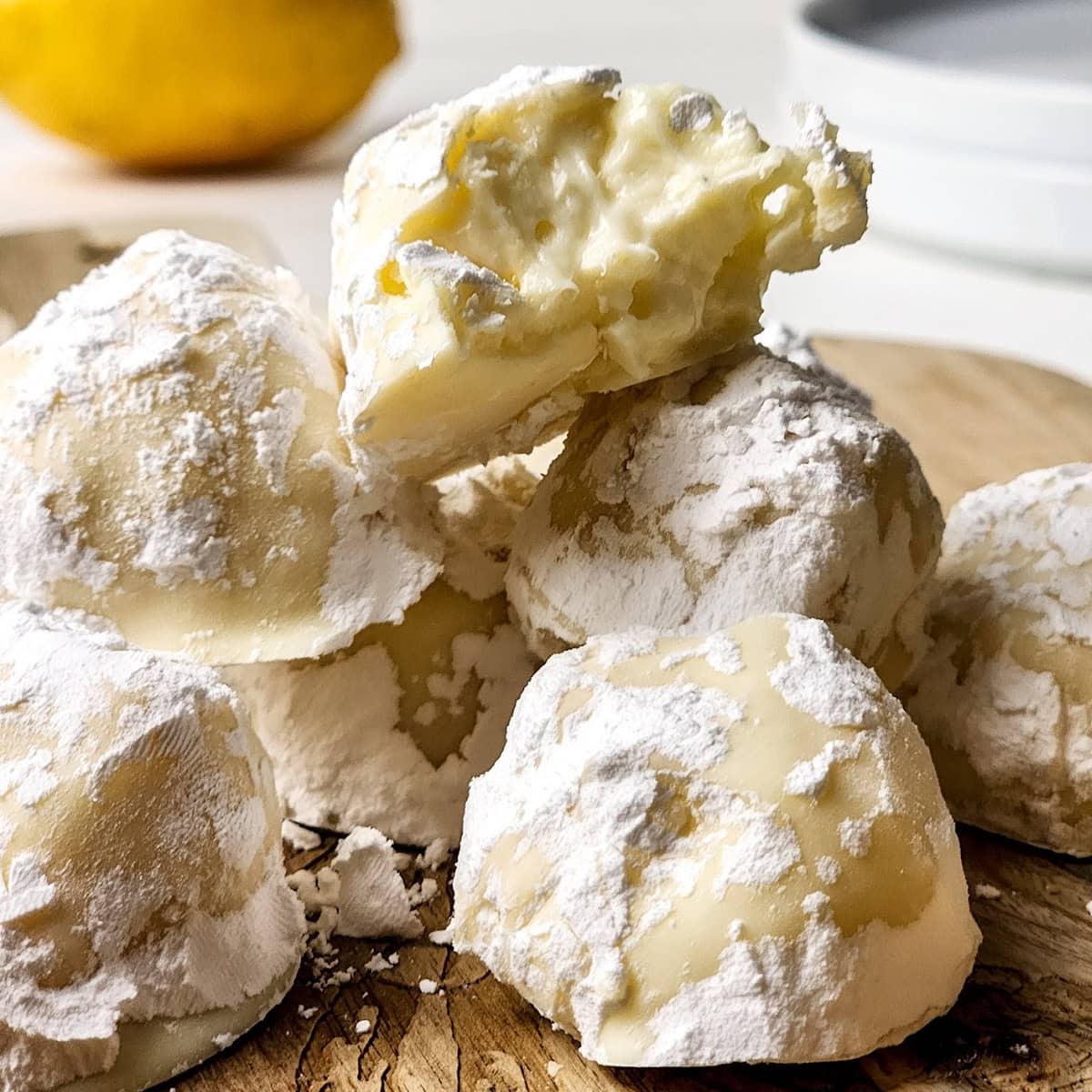 lemon bar truffles social media image