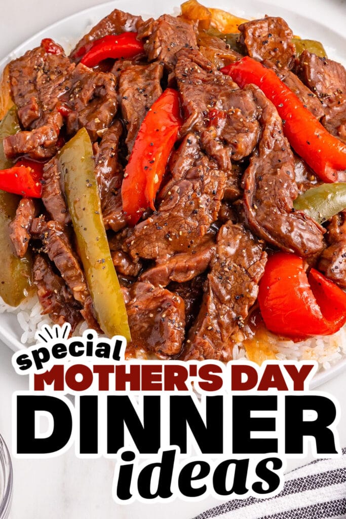 mother's day dinner ideas - Slow Cooker Pepper Steak
