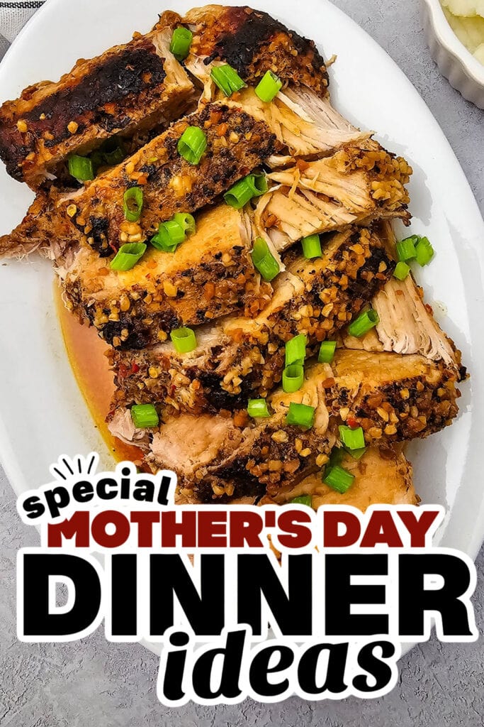 mother's day dinner ideas - Tender Slow Cooker Honey Garlic Pork Roast