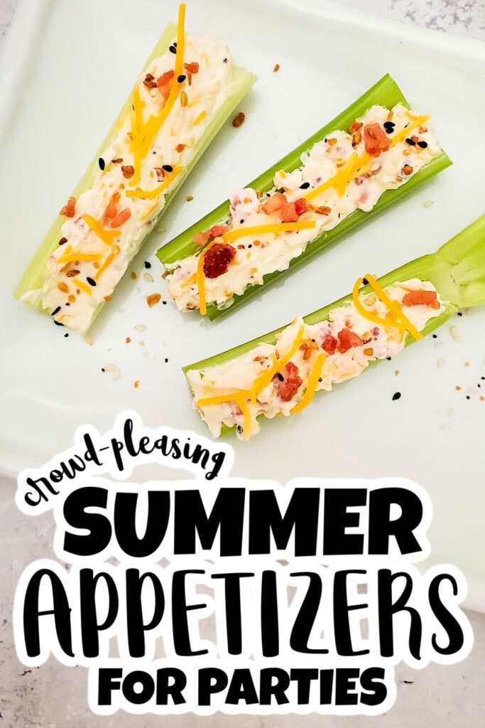 summer appetizers - Bacon and Cheese Stuffed Celery