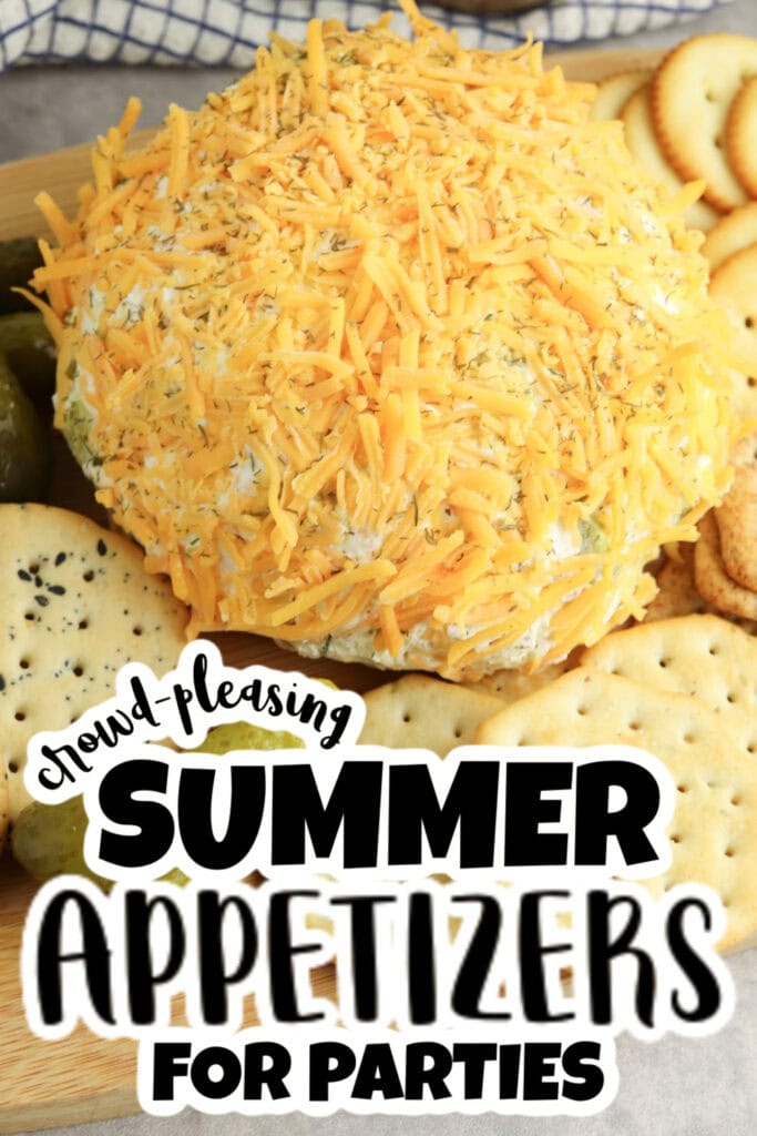 summer appetizers - Cheddar Pickle Cheese Ball