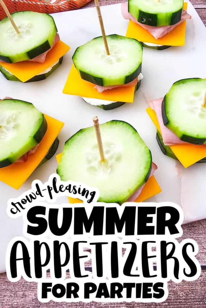 Ham & Cheese Cucumber Sandwich Bites