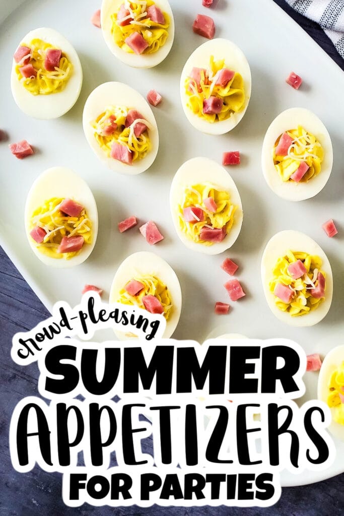 summer appetizers - Ham and Cheese Deviled Eggs