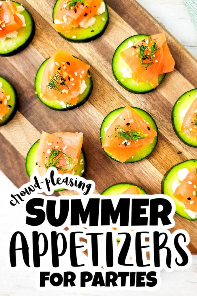 summer appetizers - Light Salmon Cucumber Bites
