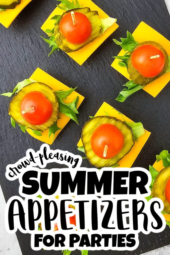 summer appetizers - Mini Cheeseburger Bites on Toothpicks