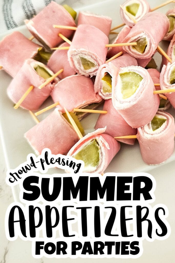 summer appetizers - Pickle Ham Rolls