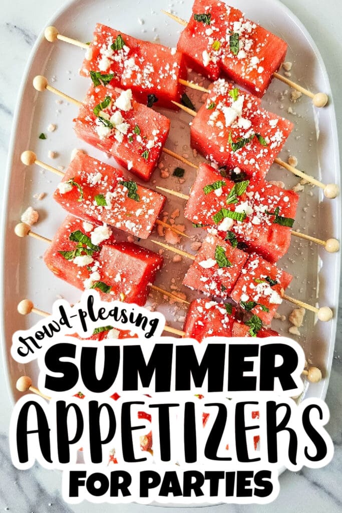 summer appetizers - Watermelon Feta Skewers