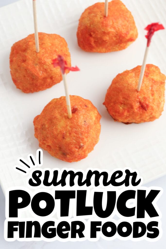 summer potluck finger food - Buffalo Chicken Meatballs