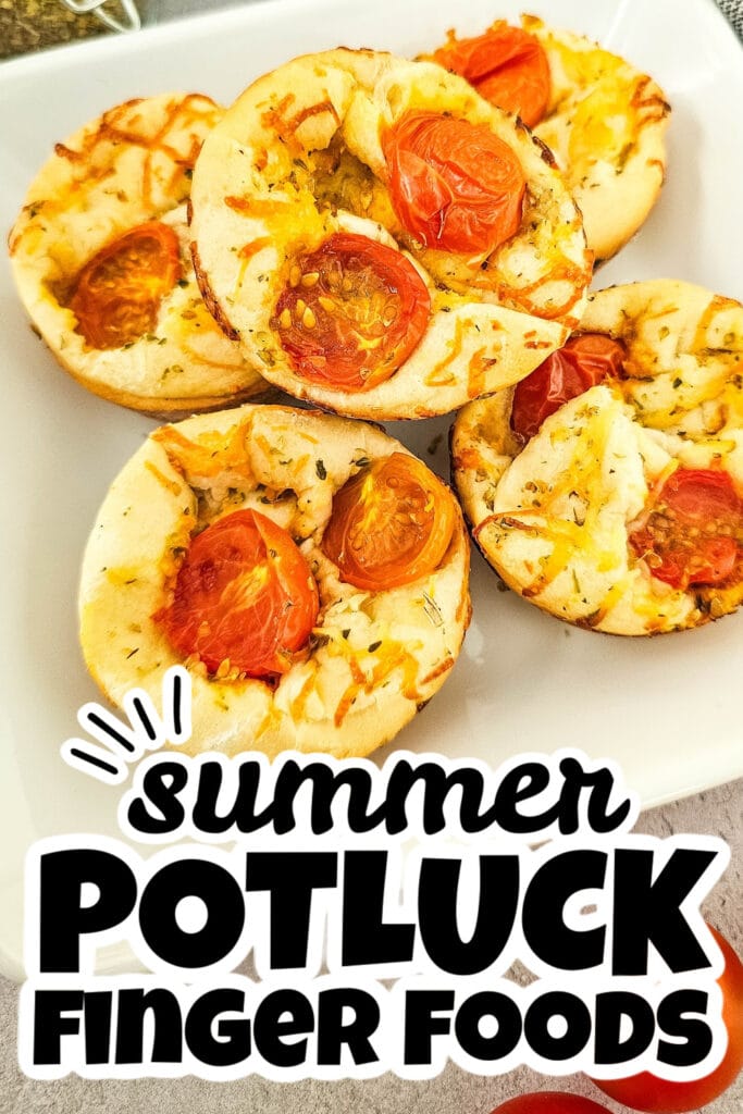 summer potluck finger food - Cheesy Tomato Focaccia Rolls