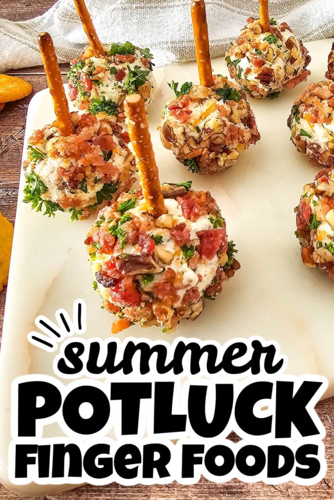 summer potluck finger food - Cracked Out Cheeseball Bites