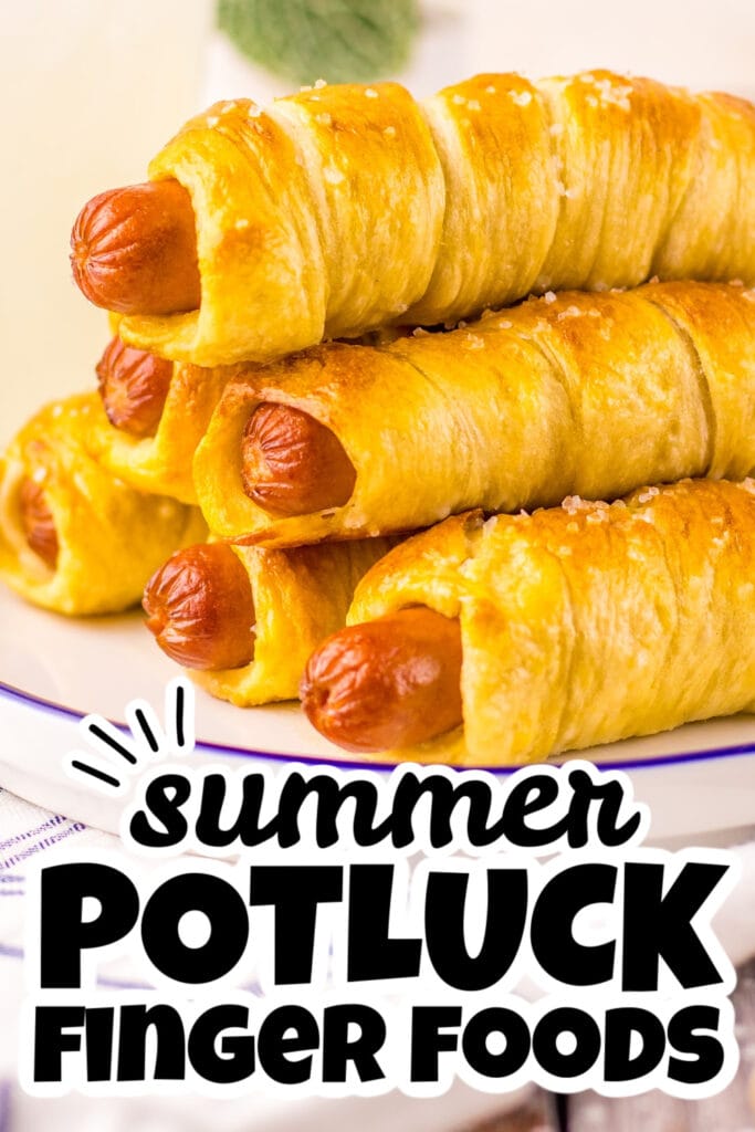 summer potluck finger food - Homemade Pretzel Dogs