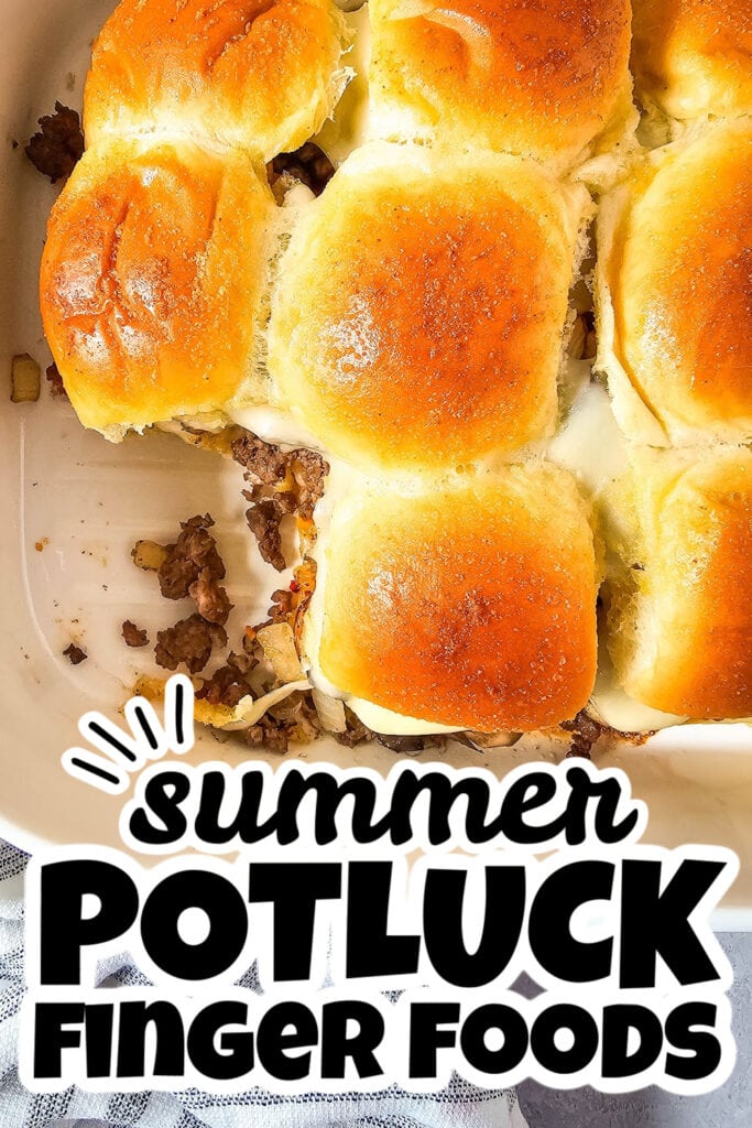 summer potluck finger food - Mushroom & Swiss Sliders