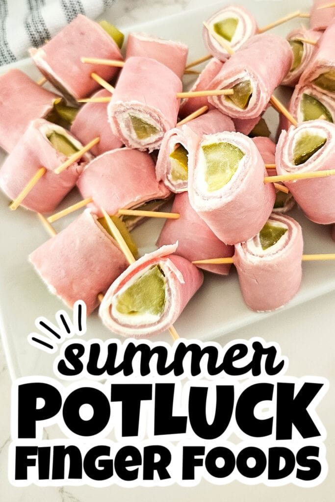 summer potluck finger food - Pickle Ham Rolls