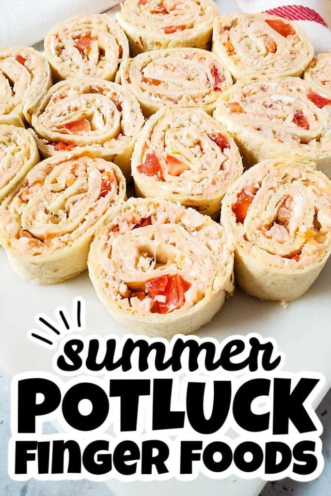 summer potluck finger food - Seafood Pinwheels