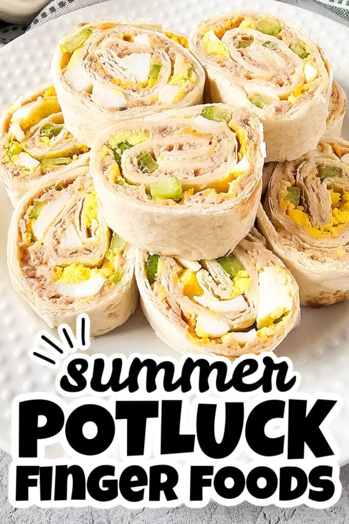 summer potluck finger food - Tuna Salad Pinwheels