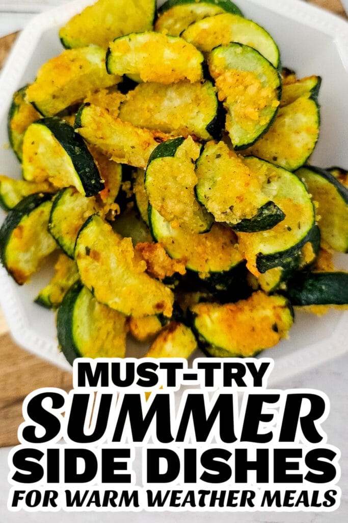 summer side dishes - Air Fried Zucchini Bites with Garlic and Parmesan