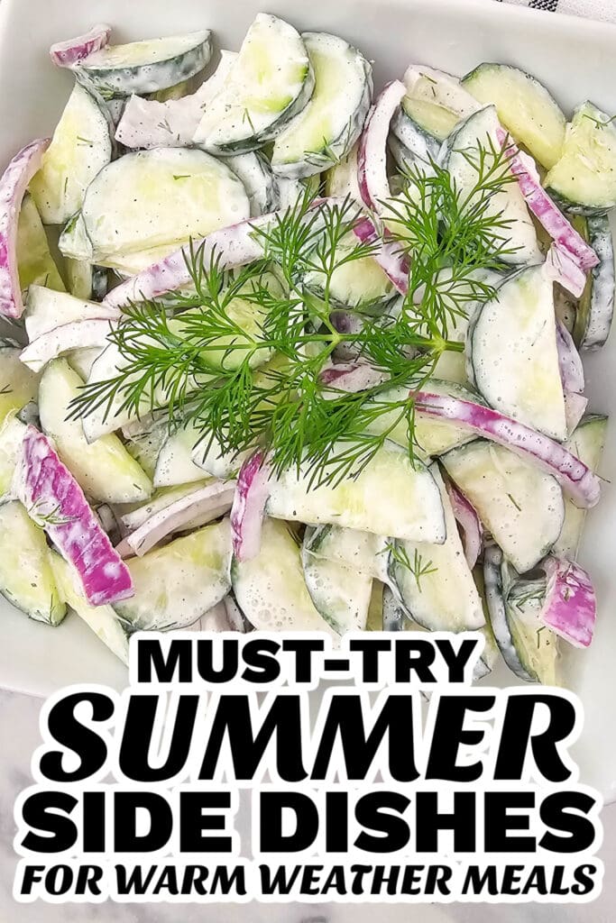 summer side dishes - Creamy Cucumber Salad