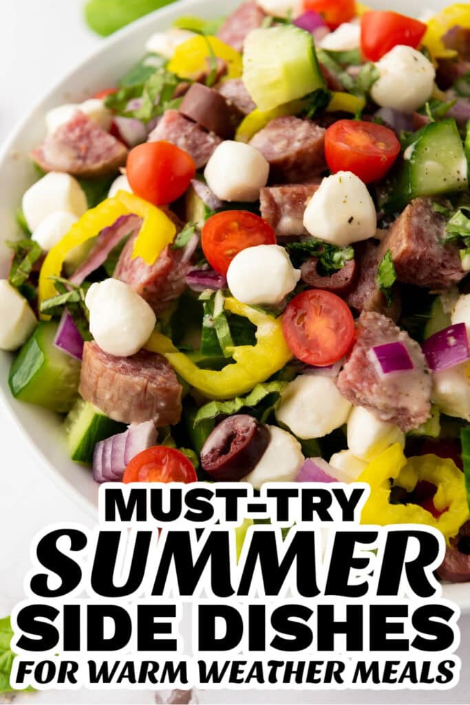 summer side dishes - Italian Chopped Salad with Zesty Dressing