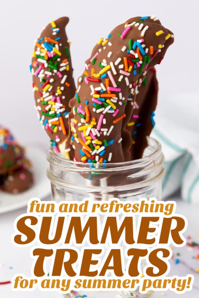 summer treats - Chocolate Banana Pops
