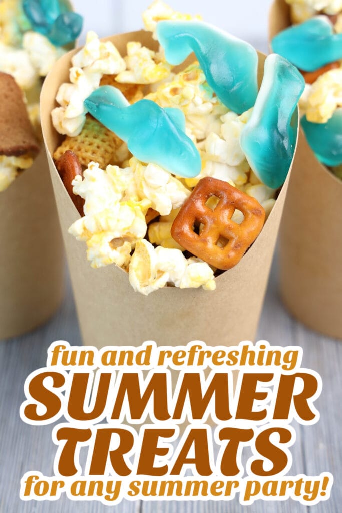 summer treats - Fin-tastic Shark Snack Cups