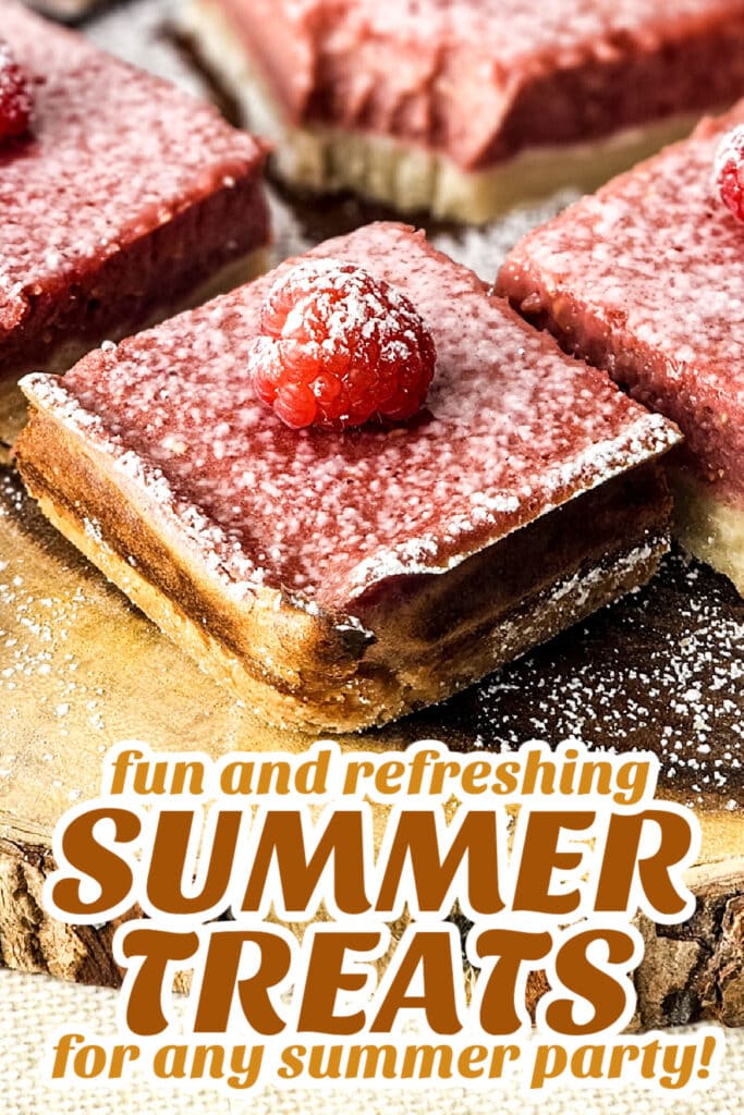 summer treats - Fresh Raspberry Lemon Bars with Shortbread Crust