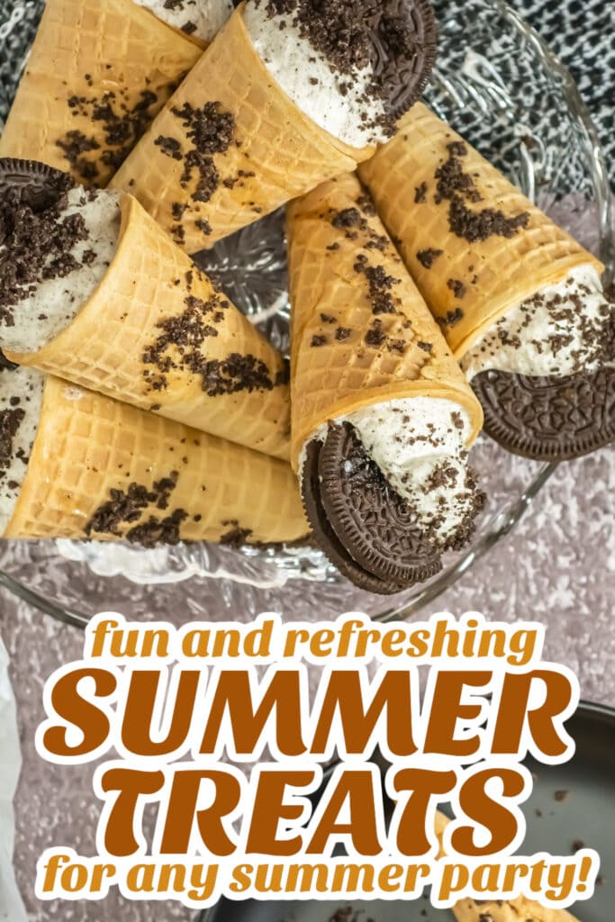 summer treats - Oreo Cheesecake Cones