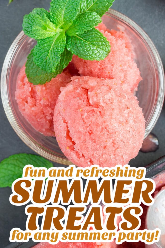 summer treats - strawberry sorbet