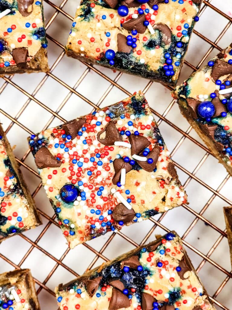 4th of July Cookie Bars Process Photo
