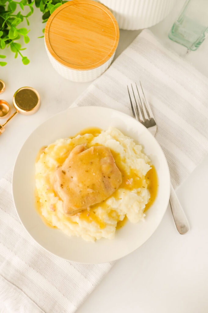 Crockpot Ranch Pork Chops Process Photo